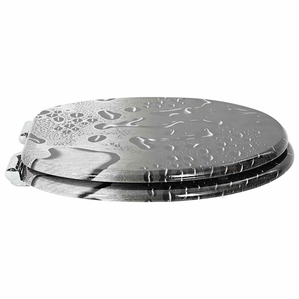 vidaXL Toilet Seat Grey 44 x 38 cm MDF board