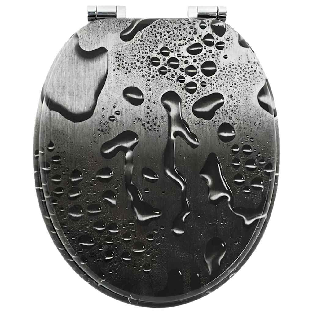 vidaXL Toilet Seat Grey 44 x 38 cm MDF board