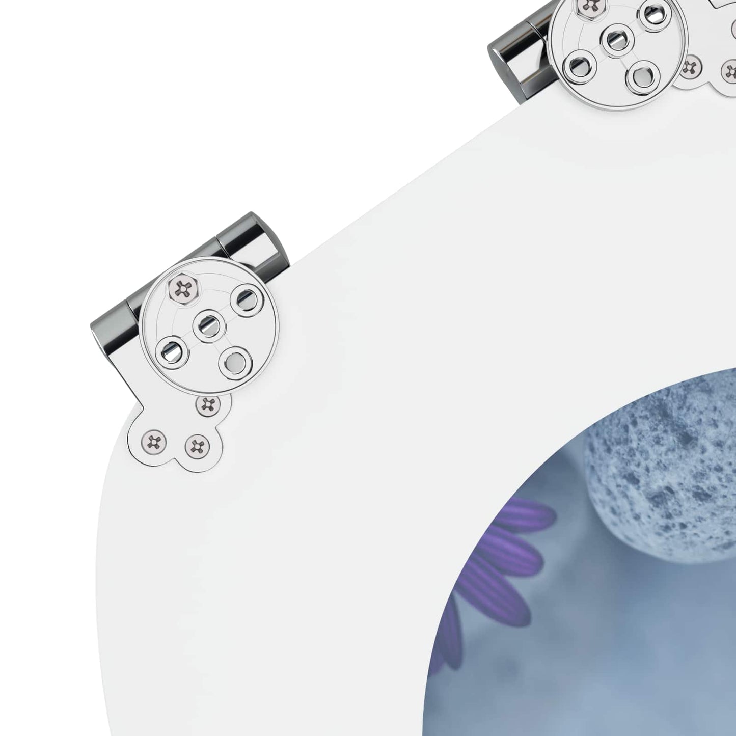 vidaXL Toilet Seat Grey 44 x 38 cm MDF board