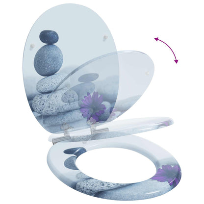 vidaXL Toilet Seat Grey 44 x 38 cm MDF board