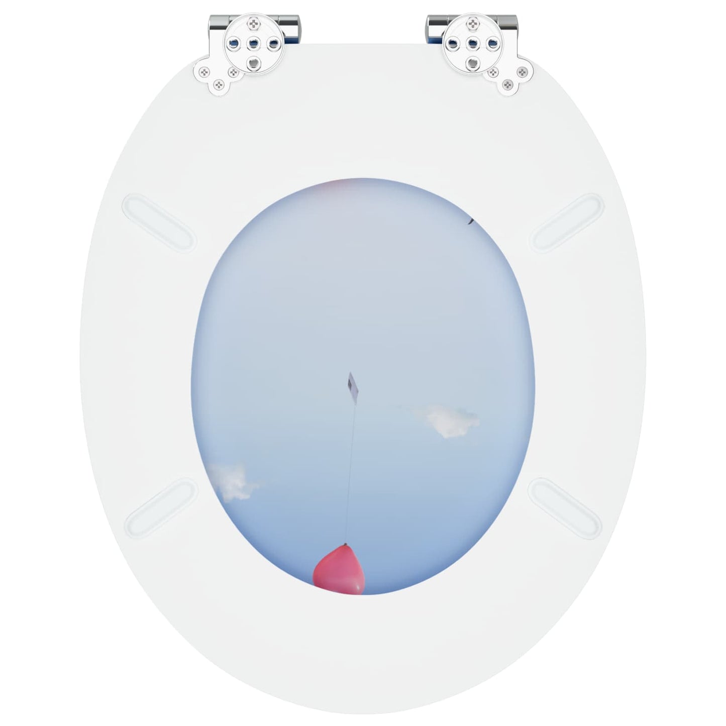 vidaXL Toilet Seat Blue 43.8 x 37.8 cm MDF board
