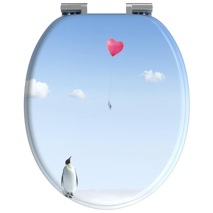 vidaXL Toilet Seat Blue 43.8 x 37.8 cm MDF board