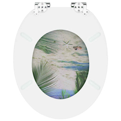 vidaXL Toilet Seat Green 43.8 x 37.8 cm MDF board