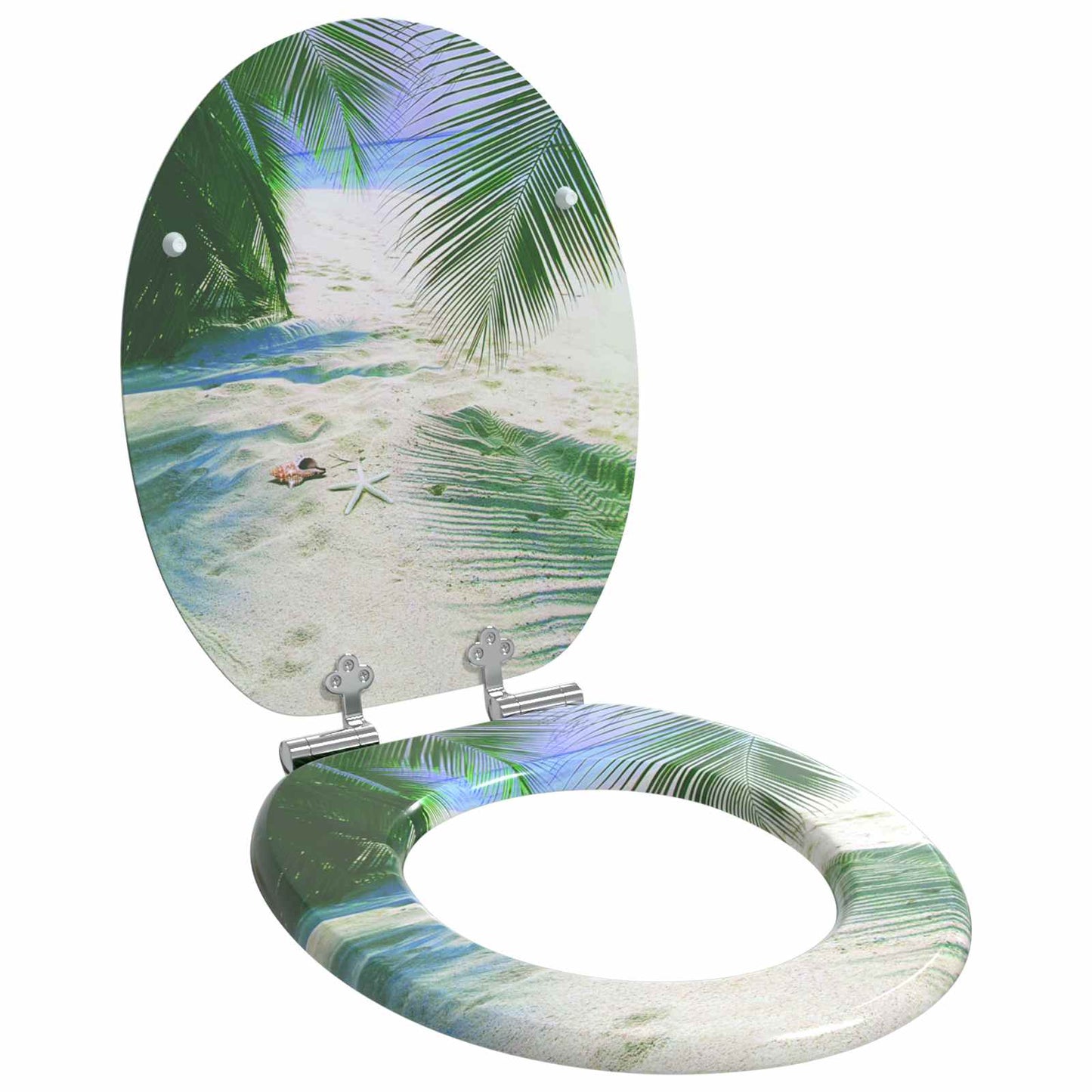 vidaXL Toilet Seat Green 43.8 x 37.8 cm MDF board