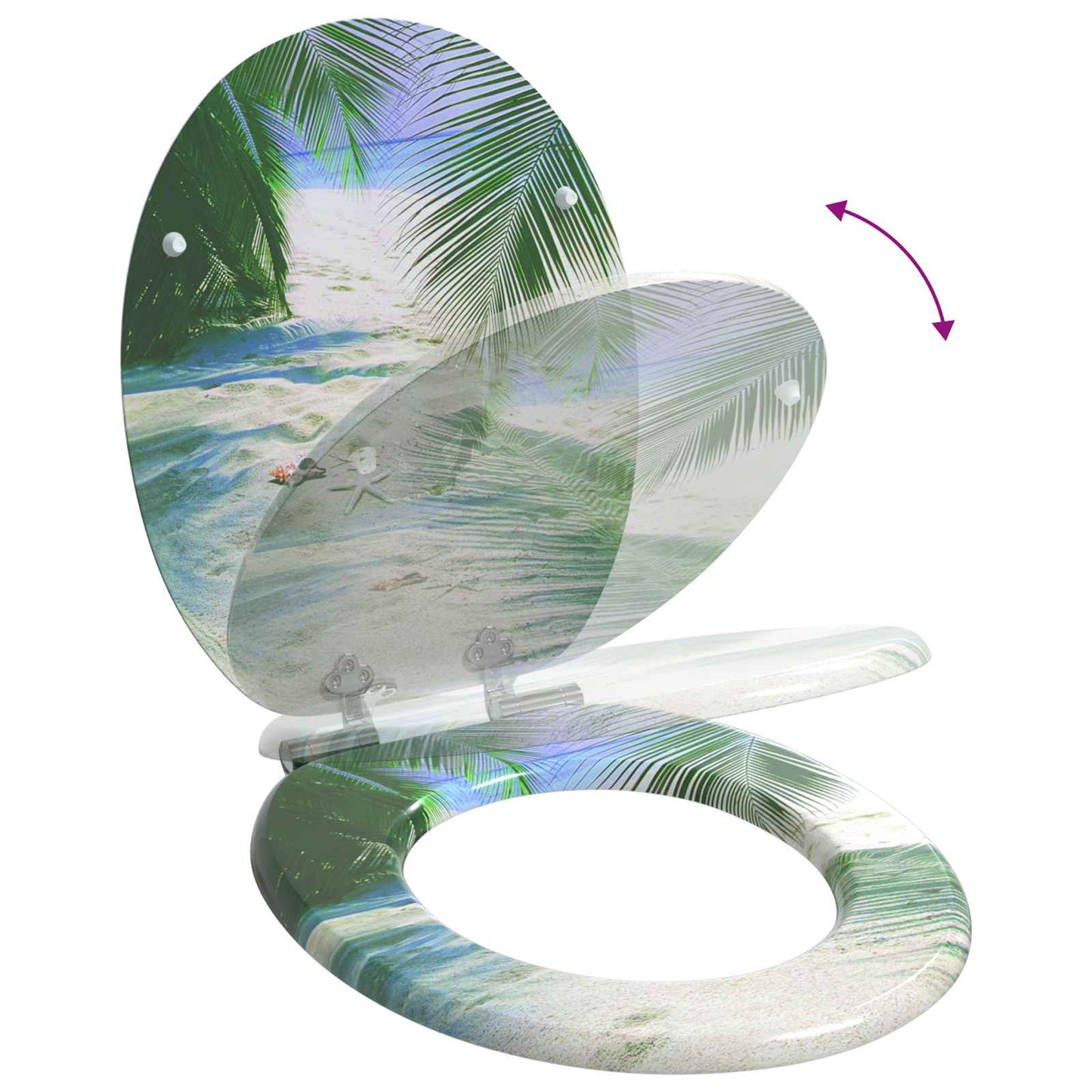 vidaXL Toilet Seat Green 43.8 x 37.8 cm MDF board