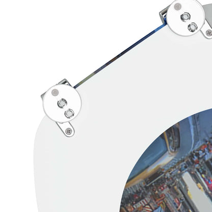 vidaXL Toilet Seat Multicolour 43.8 x 37.8 cm MDF board