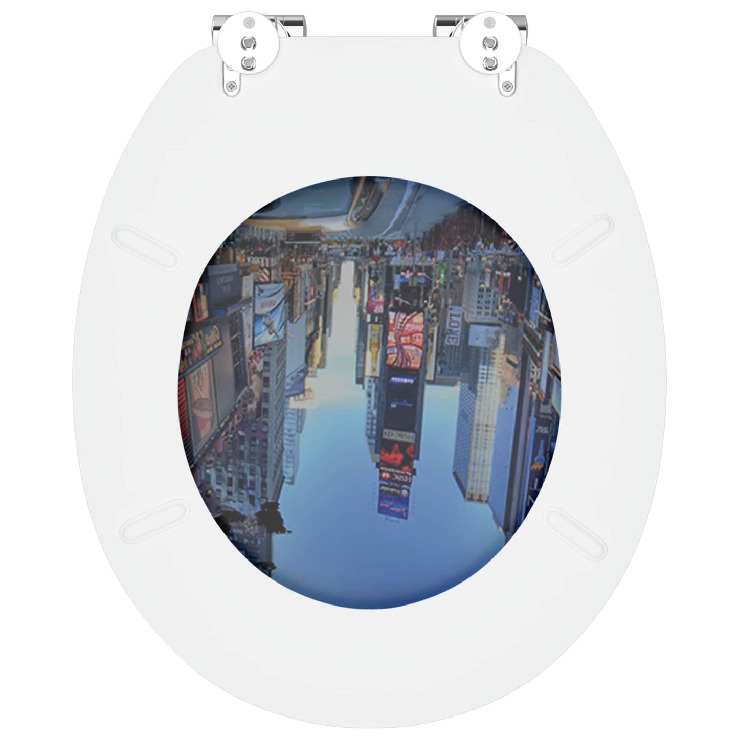 vidaXL Toilet Seat Multicolour 43.8 x 37.8 cm MDF board