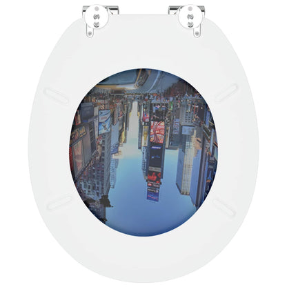 vidaXL Toilet Seat Multicolour 43.8 x 37.8 cm MDF board