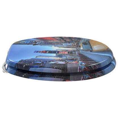 vidaXL Toilet Seat Multicolour 43.8 x 37.8 cm MDF board