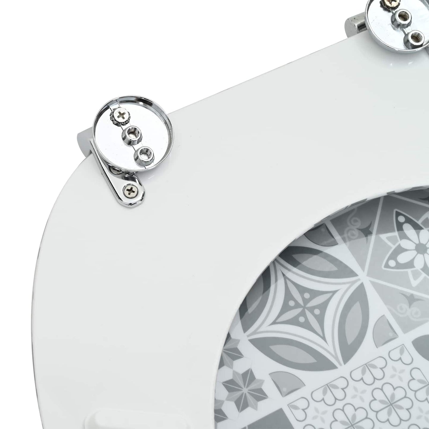 vidaXL Toilet Seat Grey 43.8 x 37.8 cm MDF board