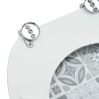 vidaXL Toilet Seat Grey 43.8 x 37.8 cm MDF board