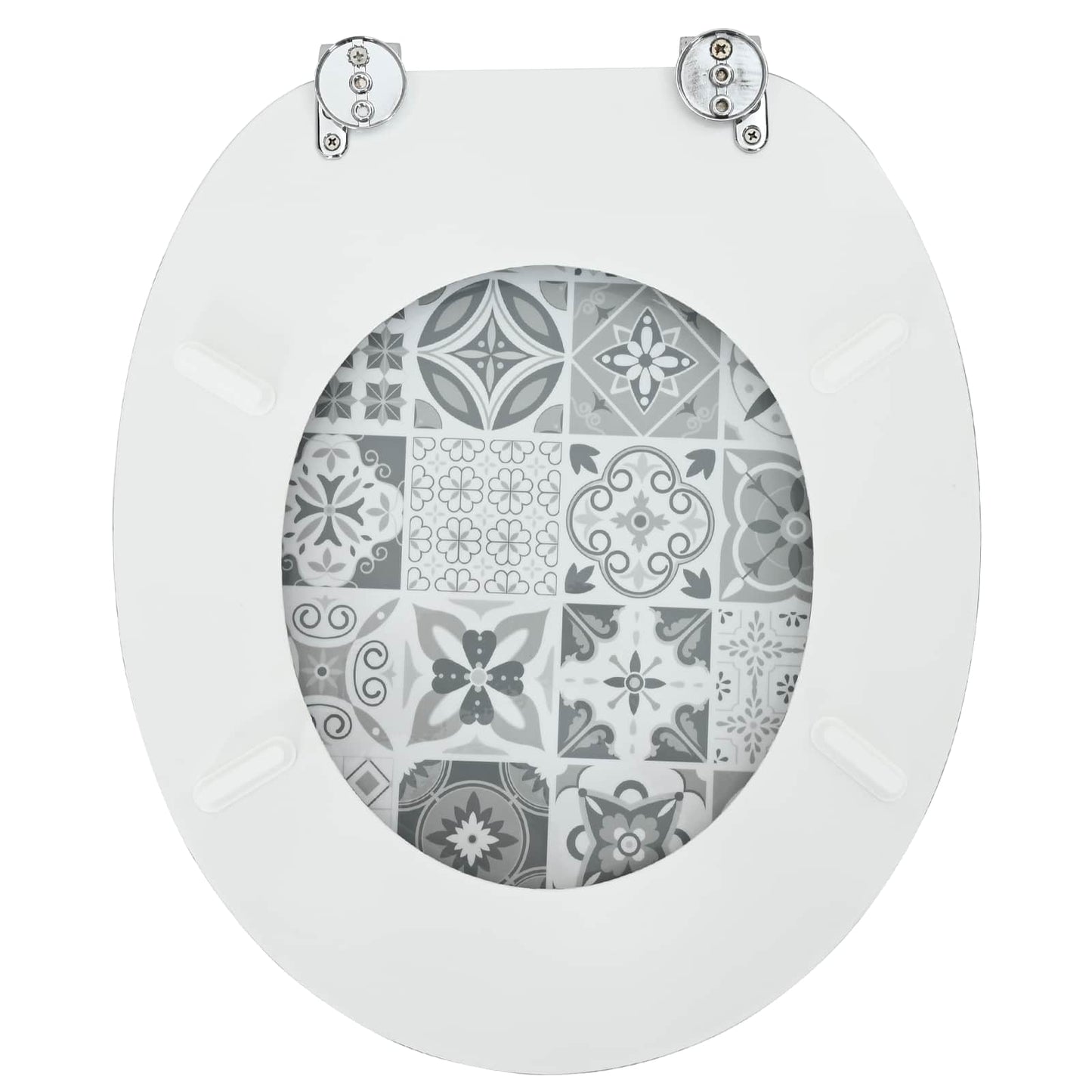 vidaXL Toilet Seat Grey 43.8 x 37.8 cm MDF board