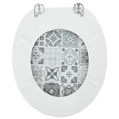 vidaXL Toilet Seat Grey 43.8 x 37.8 cm MDF board