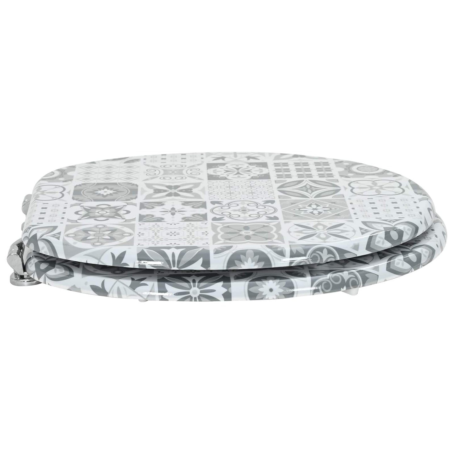 vidaXL Toilet Seat Grey 43.8 x 37.8 cm MDF board