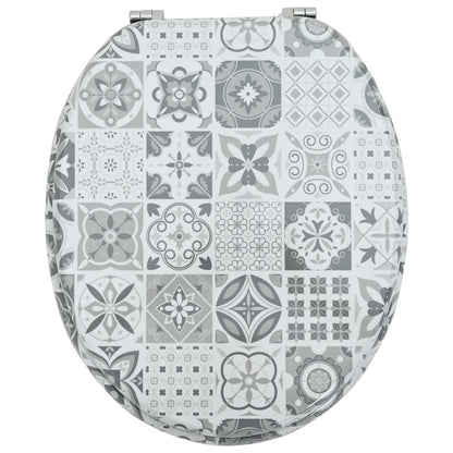 vidaXL Toilet Seat Grey 43.8 x 37.8 cm MDF board