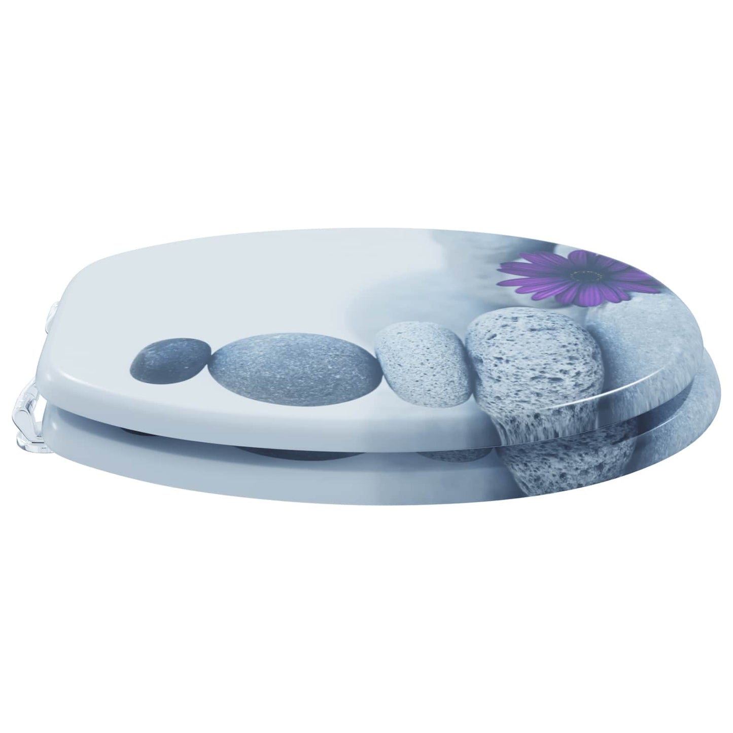 vidaXL Toilet Seat Grey 44 x 38 cm MDF board