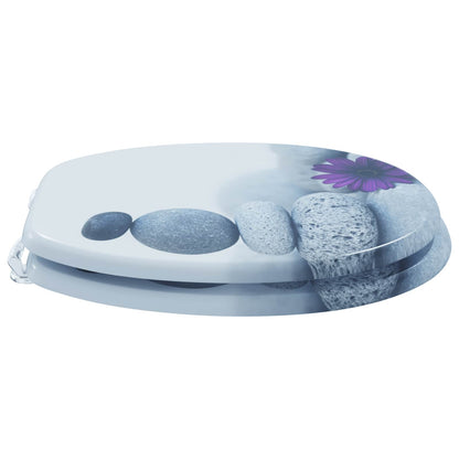 vidaXL Toilet Seat Grey 44 x 38 cm MDF board