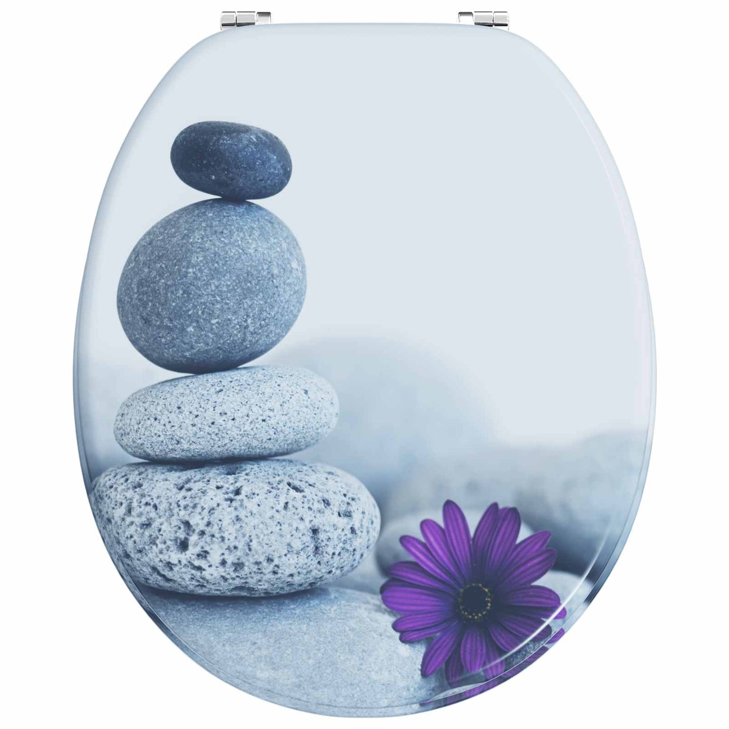 vidaXL Toilet Seat Grey 44 x 38 cm MDF board