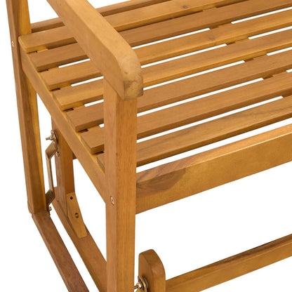 vidaXL Garden Glider Bench Natural 110 x 59 x 97 cm Solid Acacia Wood