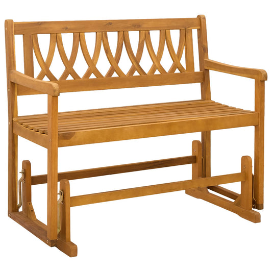vidaXL Garden Glider Bench Natural 110 x 59 x 97 cm Solid Acacia Wood