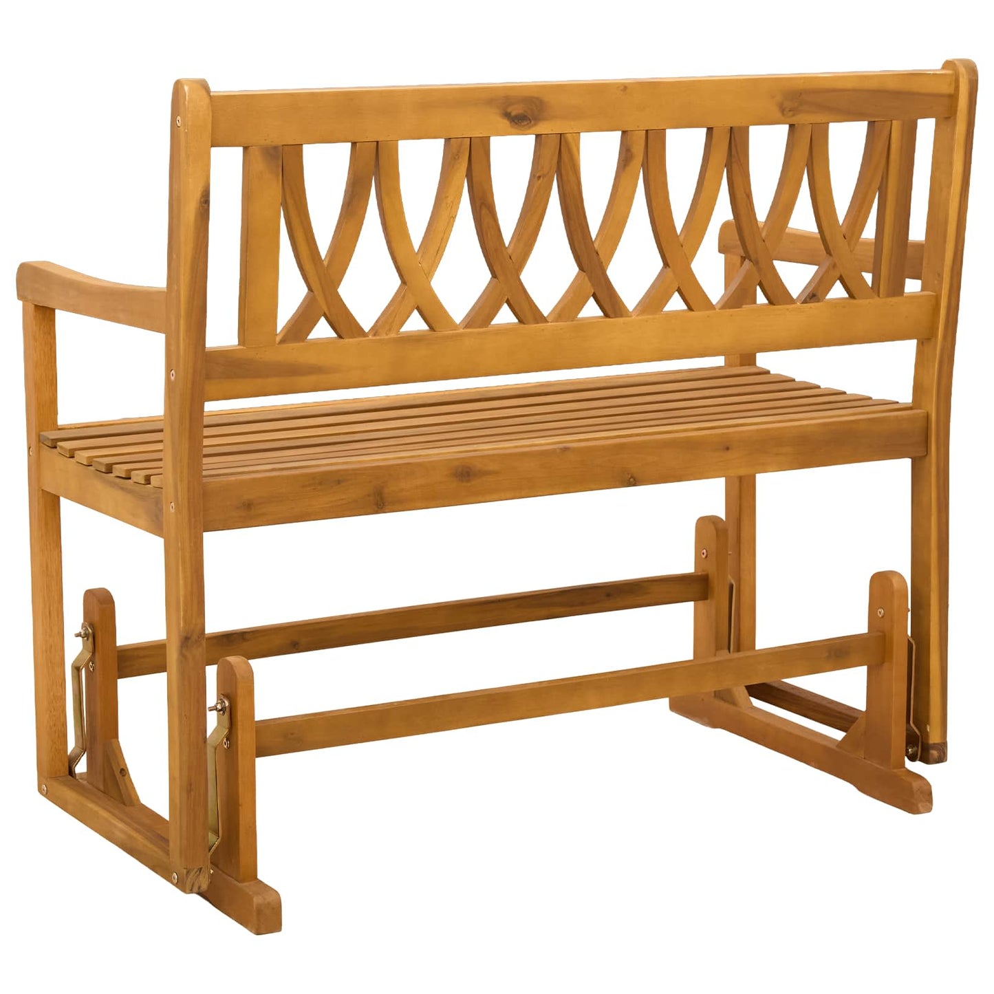 vidaXL Garden Glider Bench Natural 110 x 59 x 97 cm Solid Acacia Wood