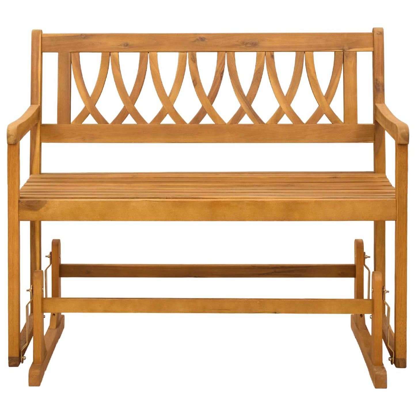 vidaXL Garden Glider Bench Natural 110 x 59 x 97 cm Solid Acacia Wood