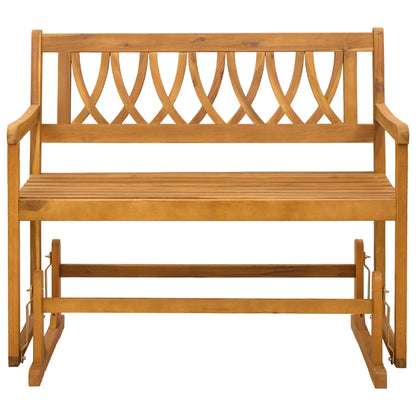 vidaXL Garden Glider Bench Natural 110 x 59 x 97 cm Solid Acacia Wood