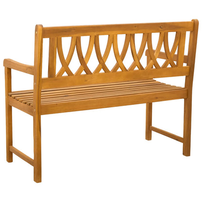 vidaXL Outdoor Bench Natural 110 x 55.5 x 90 cm Solid Acacia Wood