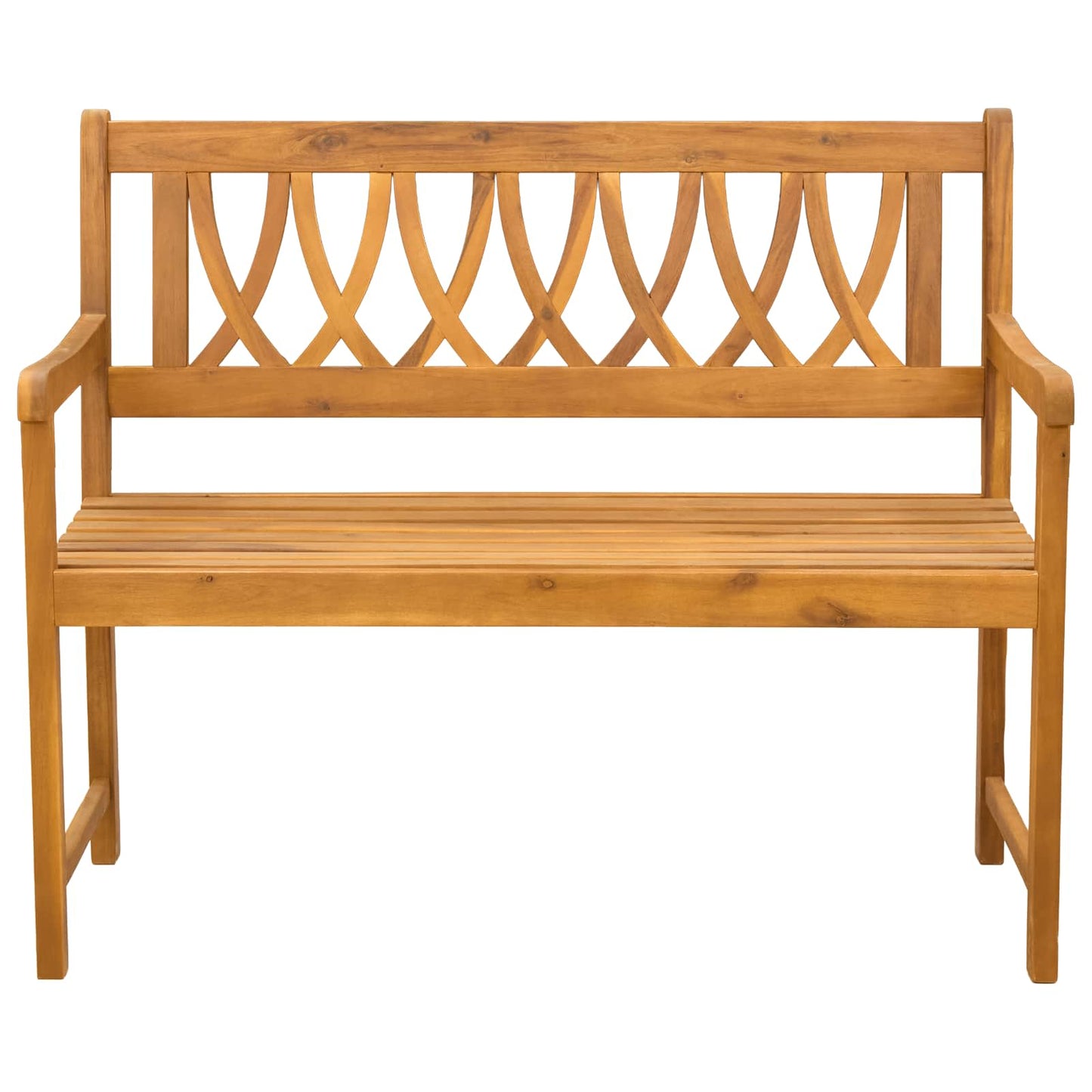 vidaXL Outdoor Bench Natural 110 x 55.5 x 90 cm Solid Acacia Wood