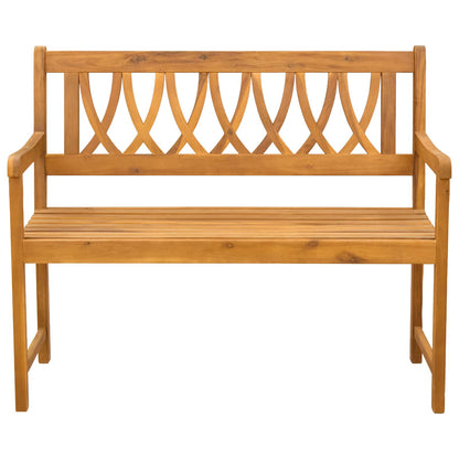 vidaXL Outdoor Bench Natural 110 x 55.5 x 90 cm Solid Acacia Wood