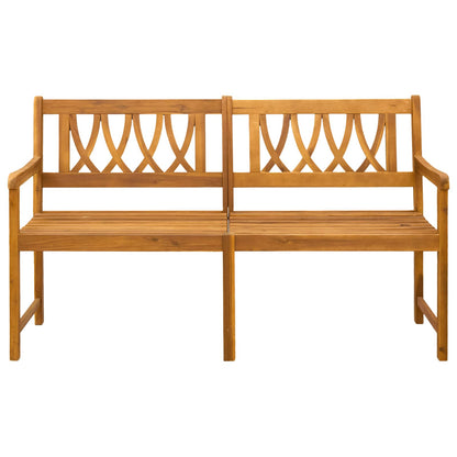 vidaXL Outdoor Bench Natural 150 x 55.5 x 90 cm Solid Acacia Wood