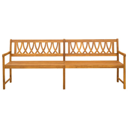 vidaXL Outdoor Bench Natural 220 x 55.5 x 90 cm Solid Acacia Wood