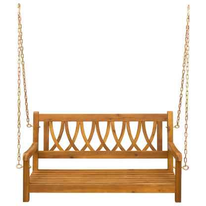 vidaXL Garden Swing Bench Natural 110 x 56 x 58 cm Solid Acacia Wood