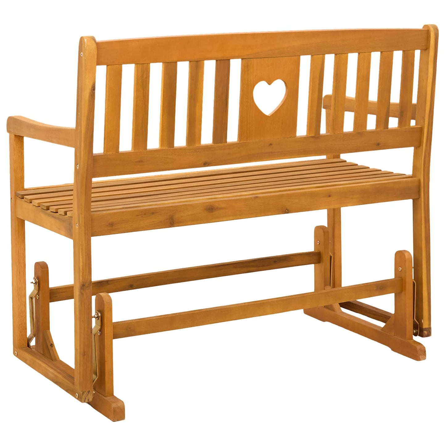 vidaXL Garden Glider Bench Natural 110 x 59 x 97 cm Solid Acacia Wood
