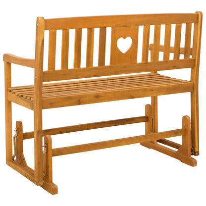 vidaXL Garden Glider Bench Natural 110 x 59 x 97 cm Solid Acacia Wood