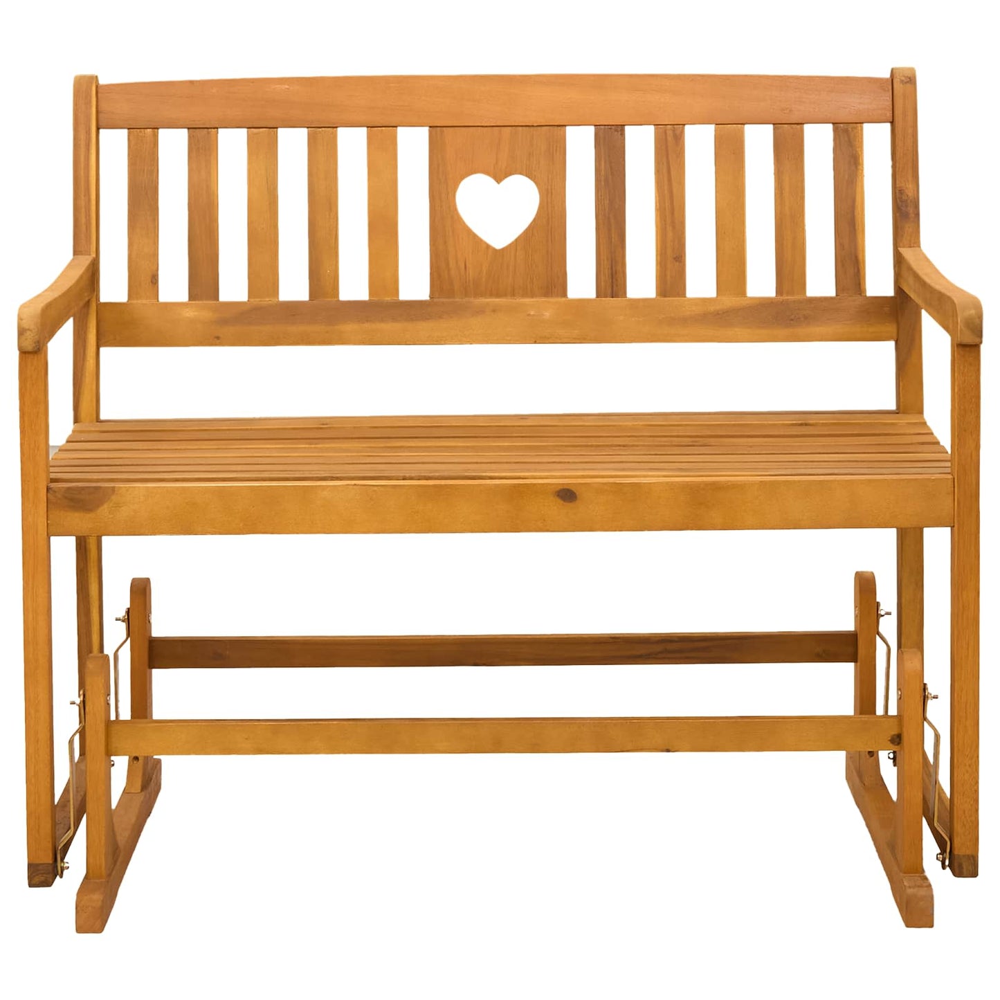 vidaXL Garden Glider Bench Natural 110 x 59 x 97 cm Solid Acacia Wood