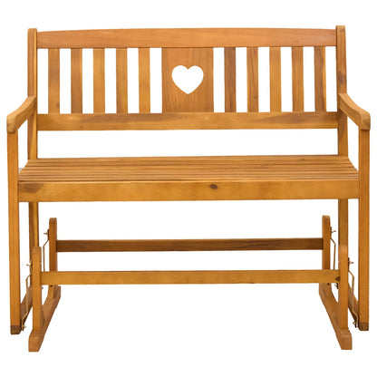 vidaXL Garden Glider Bench Natural 110 x 59 x 97 cm Solid Acacia Wood