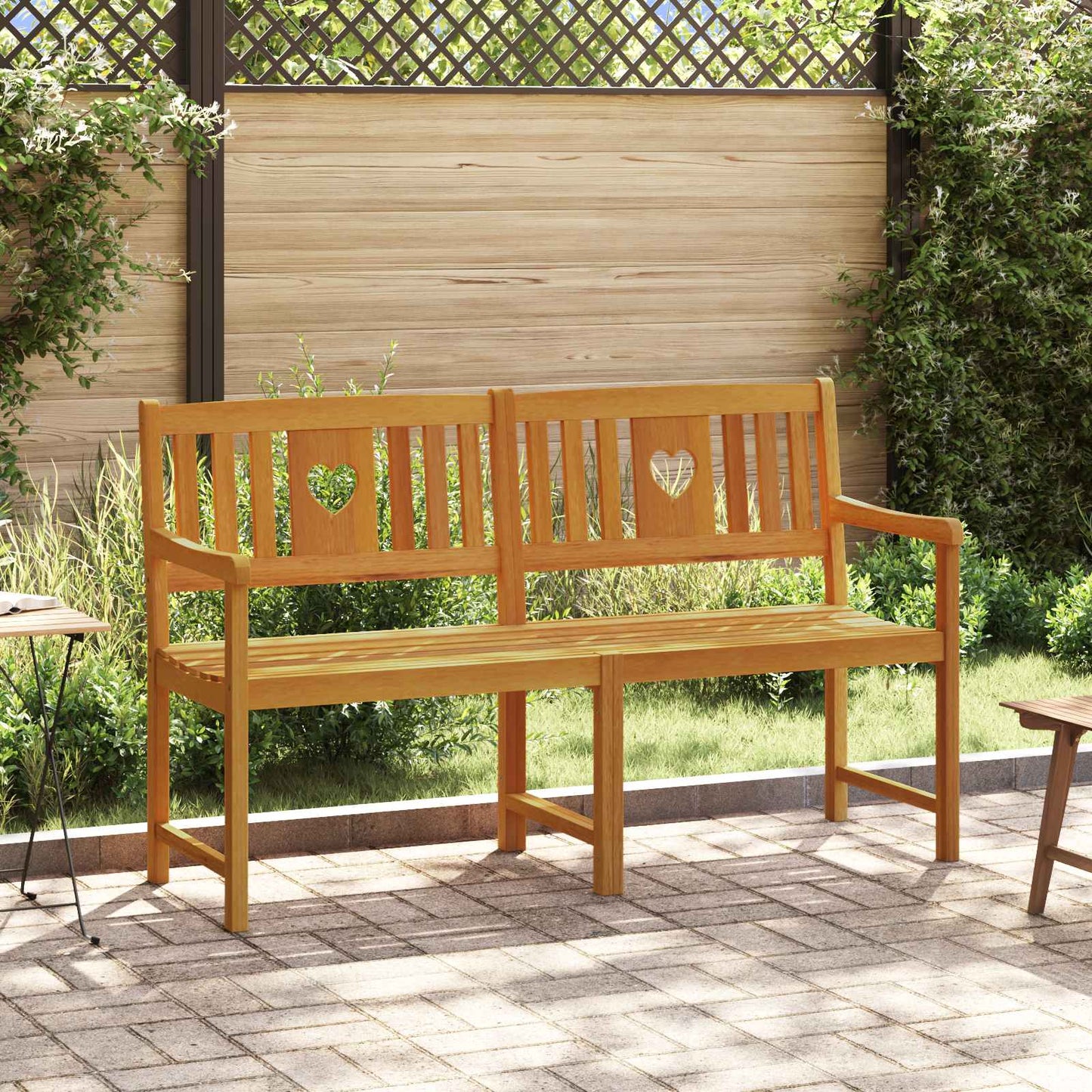 vidaXL Outdoor Bench Natural 150 x 55.5 x 90 cm Solid Acacia Wood