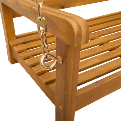 vidaXL Garden Swing Bench Natural 110 x 56 x 58 cm Solid Acacia Wood