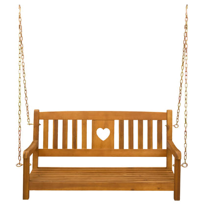 vidaXL Garden Swing Bench Natural 110 x 56 x 58 cm Solid Acacia Wood