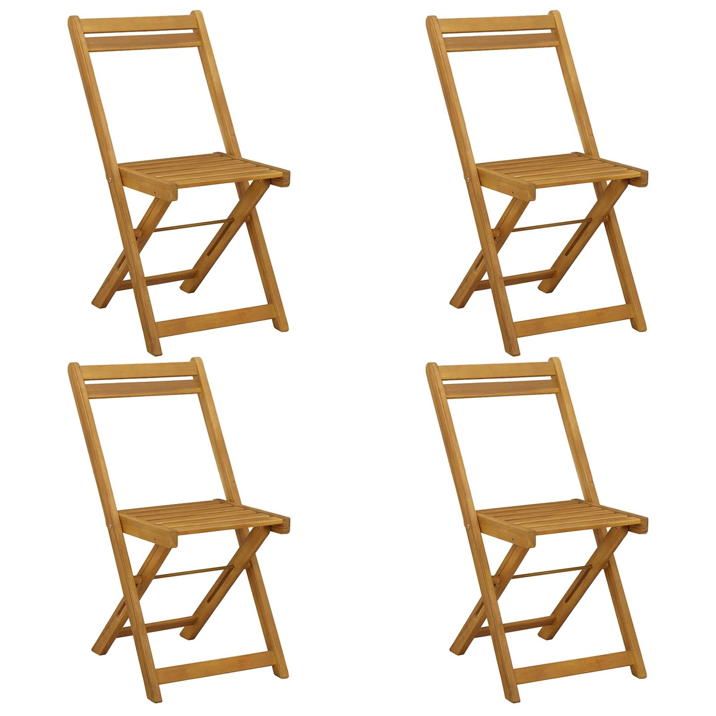 vidaXL Folding Garden Chairs Folding 4 pcs Natural 40 x 53 x 80 cm
