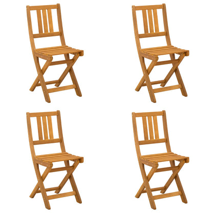 vidaXL with Cushion 4 pcs Natural 40 x 42 x 85 cm Solid Acacia Wood