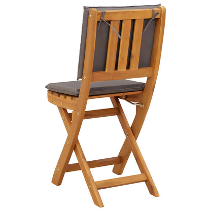 vidaXL Garden Chair 4 pcs Dark Grey Solid Acacia Wood