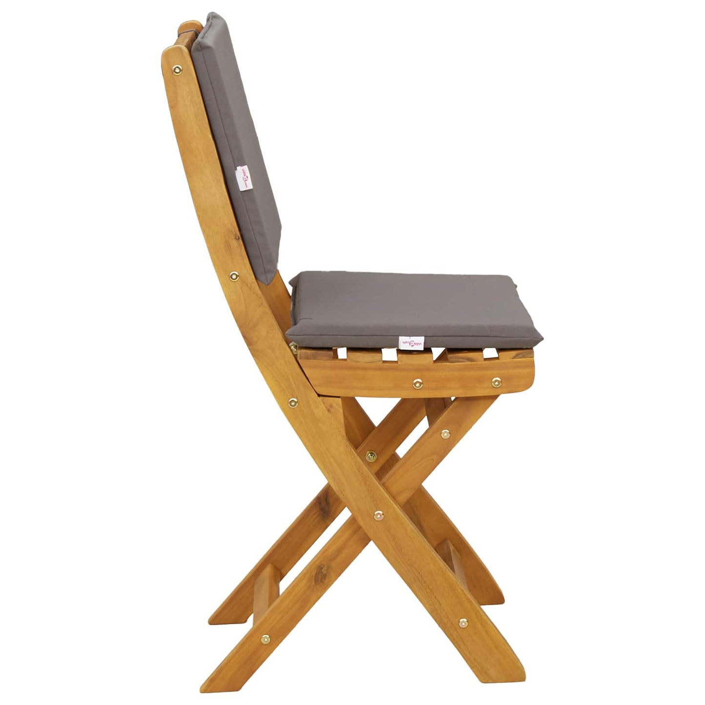 vidaXL Garden Chair 4 pcs Dark Grey Solid Acacia Wood