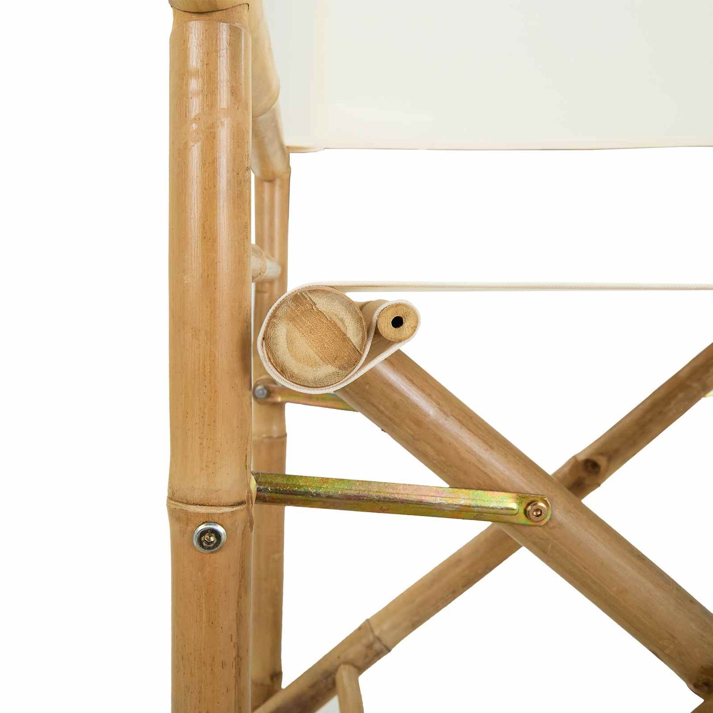 vidaXL Folding Director's Chair 2 pcs Natural Bamboo