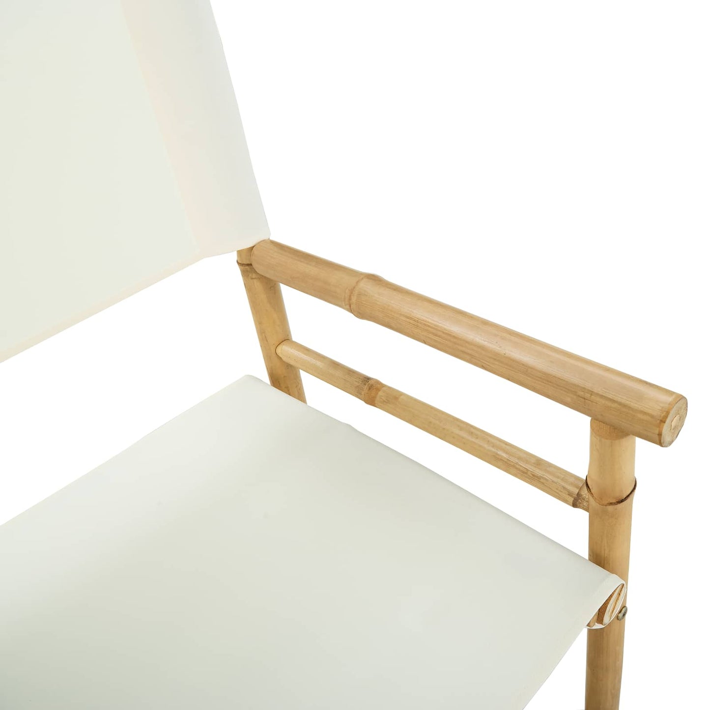 vidaXL Folding Director's Chair 2 pcs Natural Bamboo