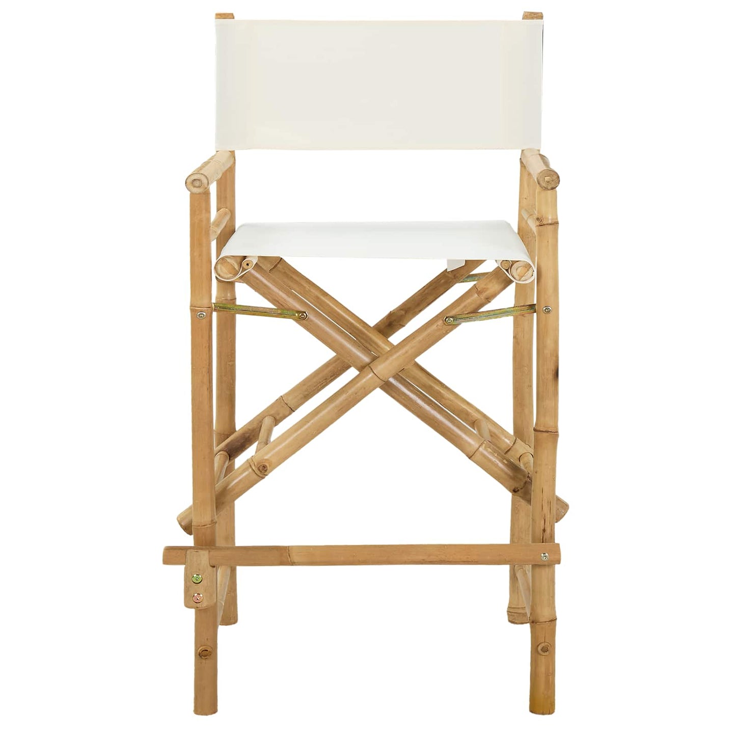 vidaXL Folding Director's Chair 2 pcs Natural Bamboo
