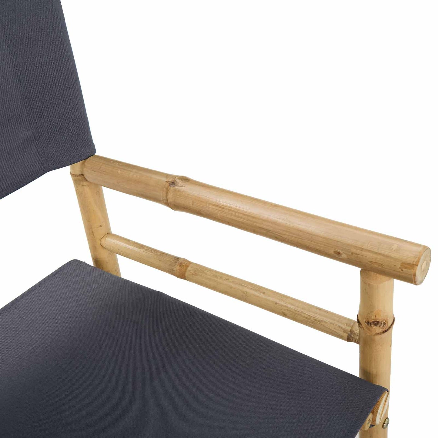 vidaXL Folding Director's Chair 2 pcs Natural Bamboo