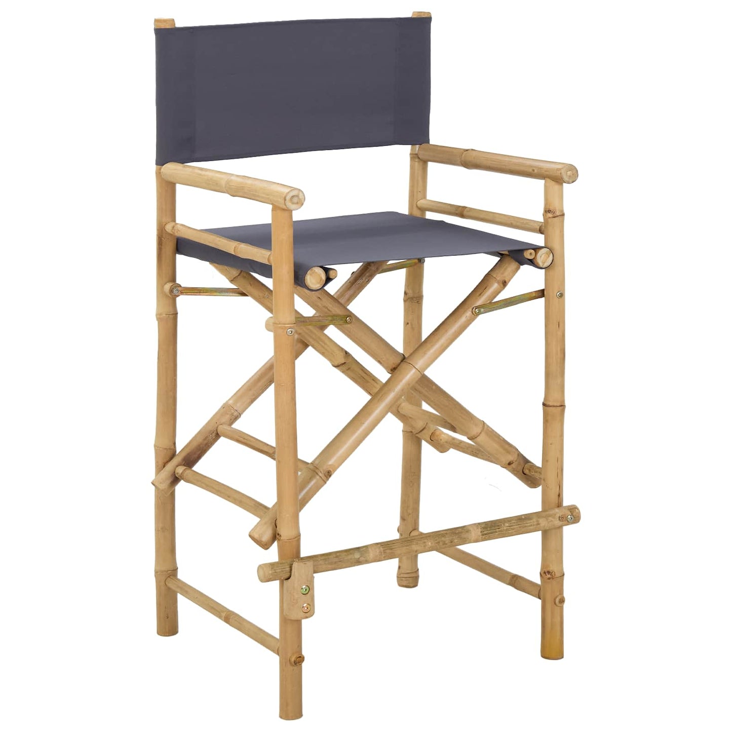 vidaXL Folding Director's Chair 2 pcs Natural Bamboo