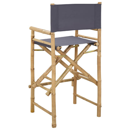vidaXL Folding Director's Chair 2 pcs Natural Bamboo